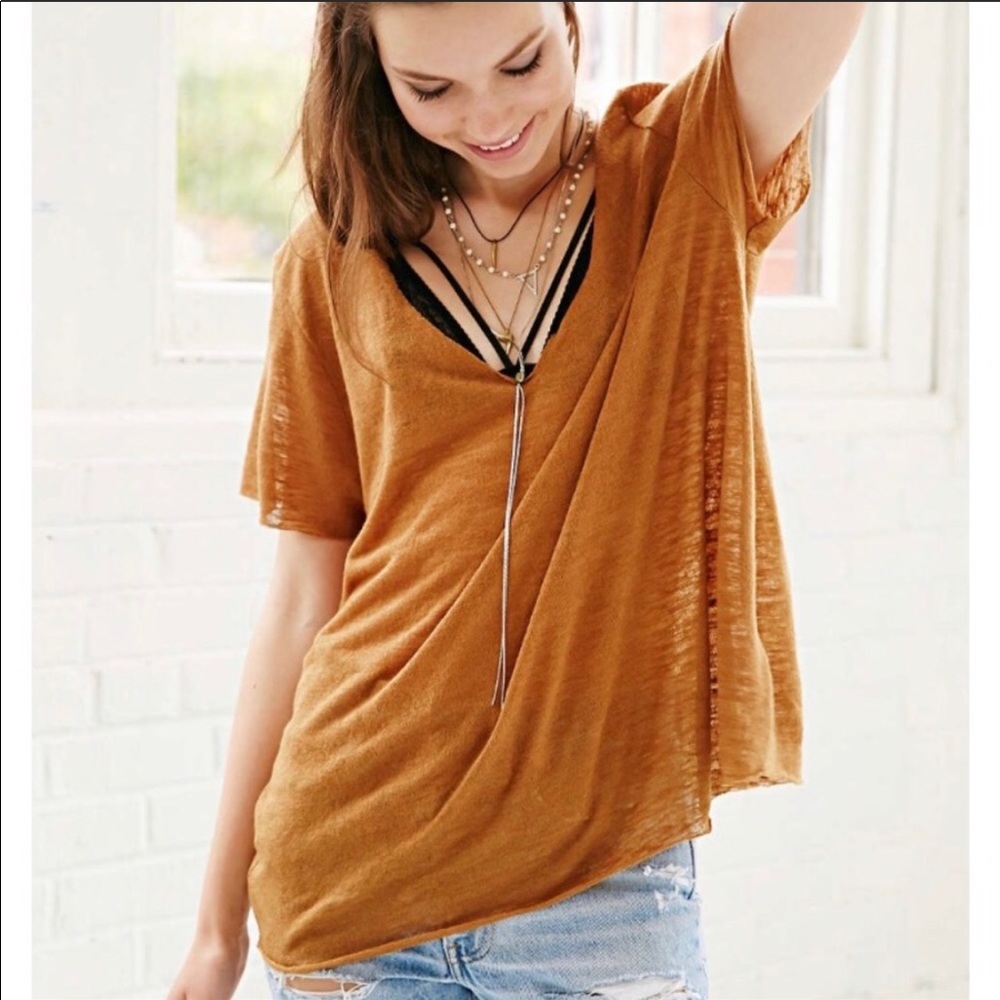 Project Social T textured knit V-neck tee